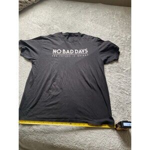 No Bad Days The Future is Bright Black Passport Tee Mens L